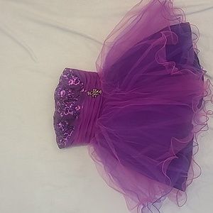 Masquerade fuschia & purple party size 1/2 party dress